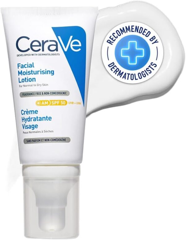 CeraVe AM Facial Moisturising Lotion Normal To Dry Skin 52ml With UV Protection And 3 Essential Ceramides - Image 2