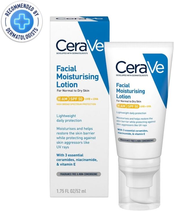 CeraVe AM Facial Moisturising Lotion Normal To Dry Skin 52ml With UV Protection And 3 Essential Ceramides - Image 13