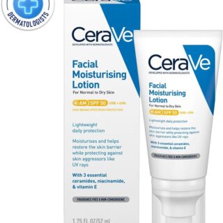 CeraVe AM Facial Moisturising Lotion Normal To Dry Skin 52ml With UV Protection And 3 Essential Ceramides