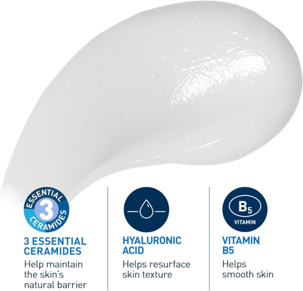 CeraVe Hydrating Hyaluronic Acid Serum, Face, With 3 essential ceramides & vitamin B5, For all skin types, 30 ml/1 oz - Image 3