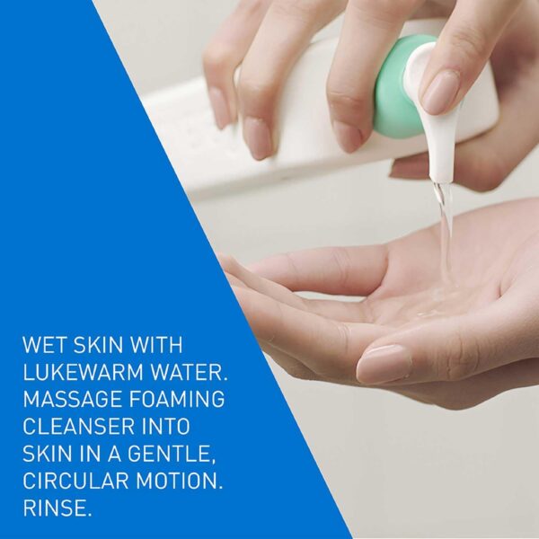 CeraVe Foaming Cleanser for Normal to Oily Skin with Niacinamide and 3 Essential Ceramides - Image 3