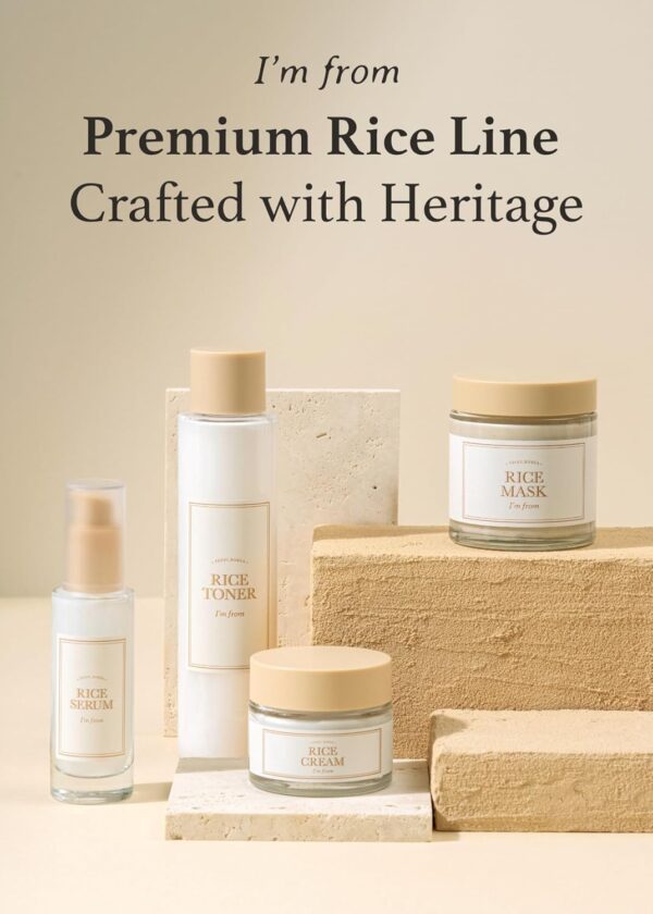 I'm from Rice Toner, 77.78% Rice Extract from Korea, Glow Essence with Niacinamide, Hydrating for Dry Skin, Vegan, Alcohol Free, Fragrance Free, Peta Approved, 5.07 Fl Oz, Valentine - Image 3